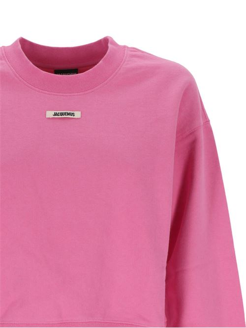 bubblegum pink cotton jersey texture logo Jacquemus | 241JS1632341431