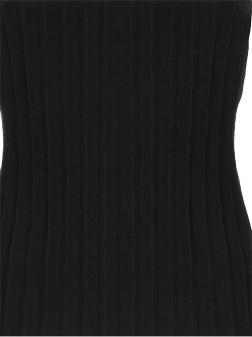 black stretch-design ribbed knit plissé Jacquemus | 241KN3782358990