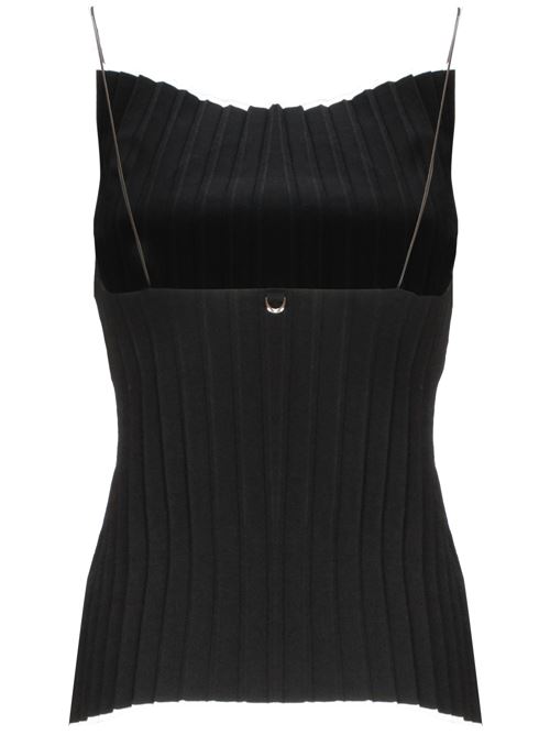 black stretch-design ribbed knit plissé Jacquemus | 241KN3782358990