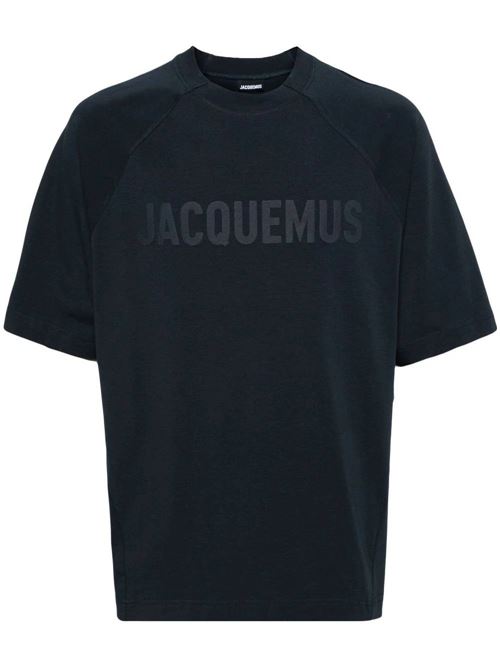 Navy blue stretch-cotton logo t-shirt JACQUEMUS | 245JS2122031390