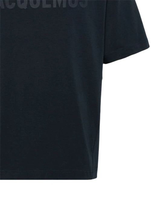 Navy blue stretch-cotton logo t-shirt JACQUEMUS | 245JS2122031390