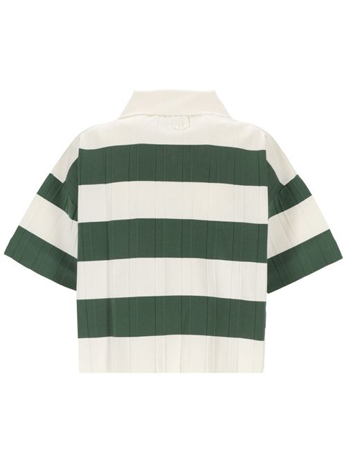 Polo  lavorata a maglia bianca/verde Jacquemus | 245KN4262378050