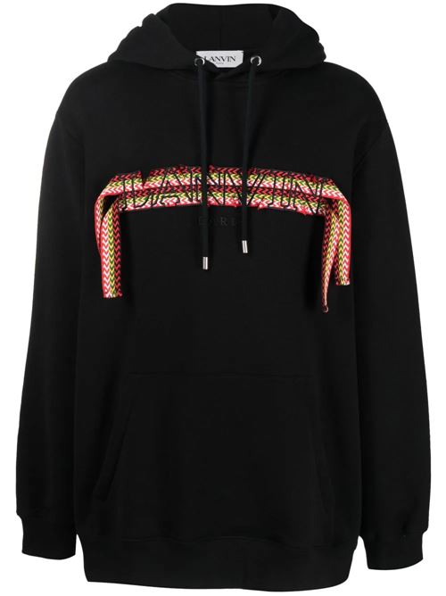 oversized logo-appliqué hoodie LANVIN | RMHO0009J199P2410