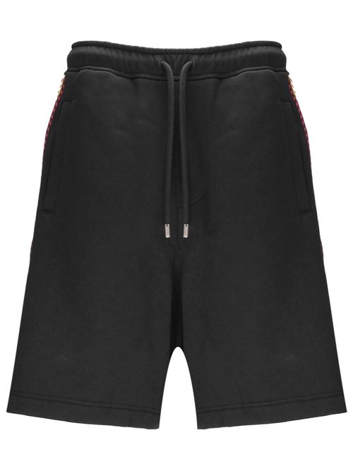 Shorts con ricamo zigzag in cotone nero Lanvin | RMTR0064J212P2410