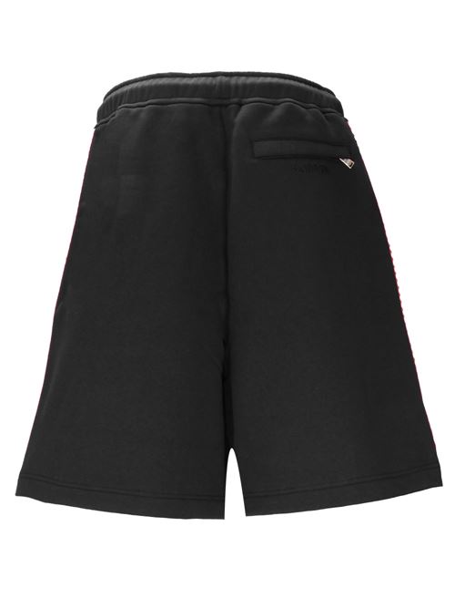 Shorts con ricamo zigzag in cotone nero Lanvin | RMTR0064J212P2410