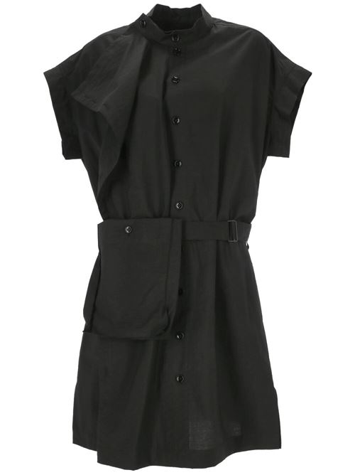 Black cotton dress. LEMAIRE | DR1063LF1234BK999BLACK