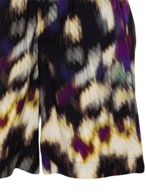 Black/multicolour abstract shorts MARANT | SH0100HAB1I05HOEBK