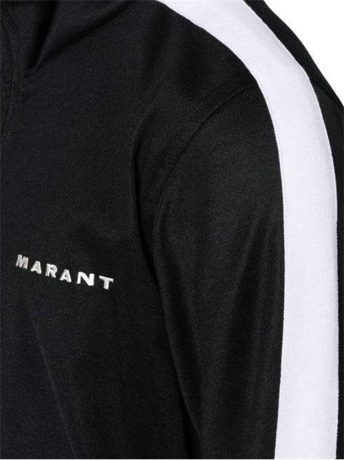 Black/white jersey men's sweatshirt MARANT | SW0090HAB1M10H01BK