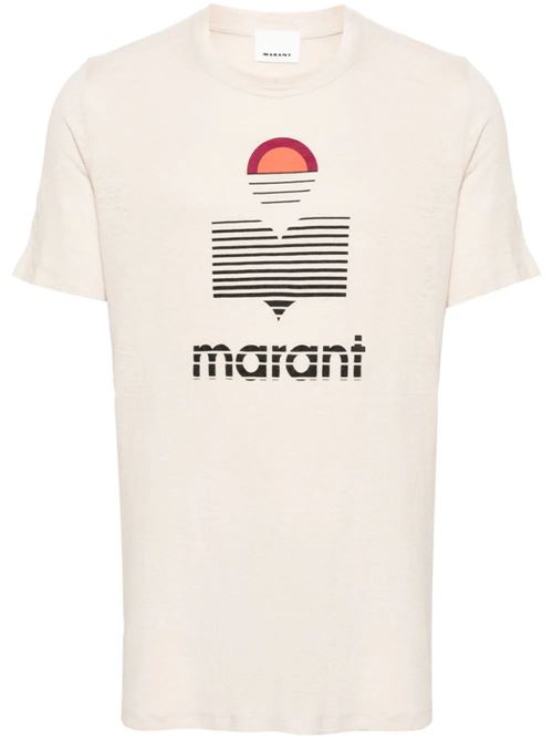 T-shirt con stampa logo MARANT | TS0045HAB1N16H23EC