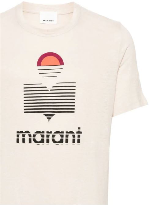 T-shirt con stampa logo MARANT | TS0045HAB1N16H23EC