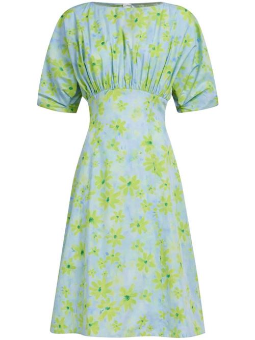 Gathered floral-print cotton dress Marni | ABMA1157A0UTC330PAB24