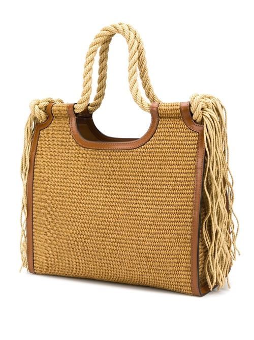 Beige raffia bag Marni | BMMP0024U0P386000M50