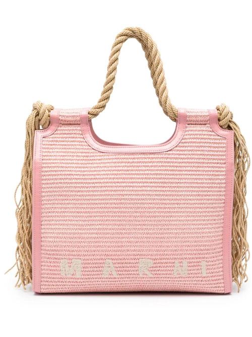 BORSA A MANO IN RAFIA COLORE ROSA Marni | BMMP0024U0P3860ZO708