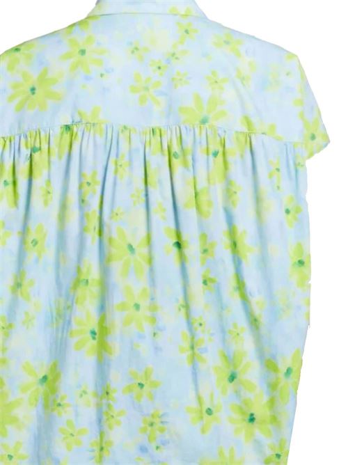 CAMICIA COCOON IN POPELINE VERDE CHIARO CON STAMPA PARADE Marni | CAMA0565A0UTC330PAB24