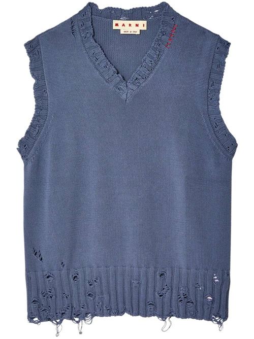 Marni destroyed-effect vest in cotton Marni | CVMG0091A0UFC65200B72