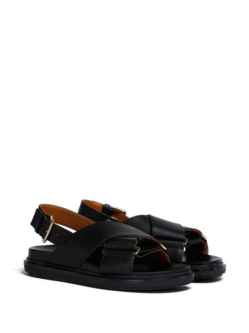 SANDALO FUSSBETT IN NERO Marni | FBMS015701P361400N99