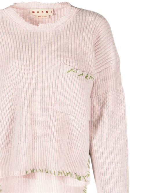 Light pink/green knit Marni | GCMD0506Q0UFH30100C17