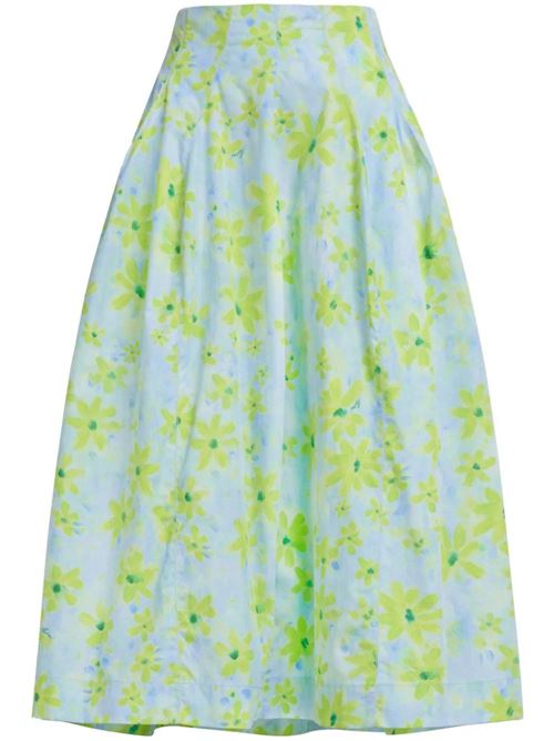 A-line floral-print cotton midi skirt Marni | GOMA0605A0UTC330PAB24