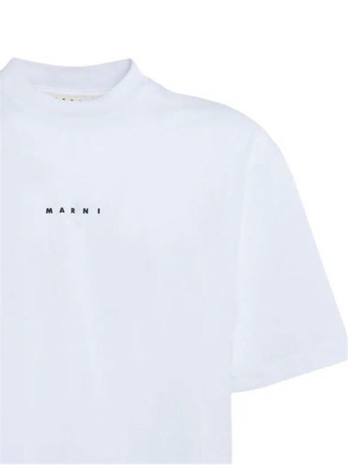 Off-white cotton logo t.-shirt Marni | HUMU0223P1USCS87LOW01