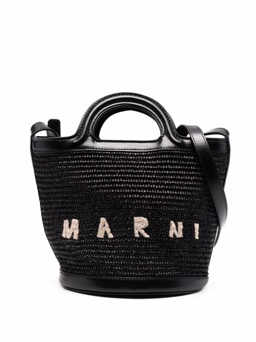 Borsa a secchiello in rafia e pelle Marni | SCMP0056Q1P386000N99