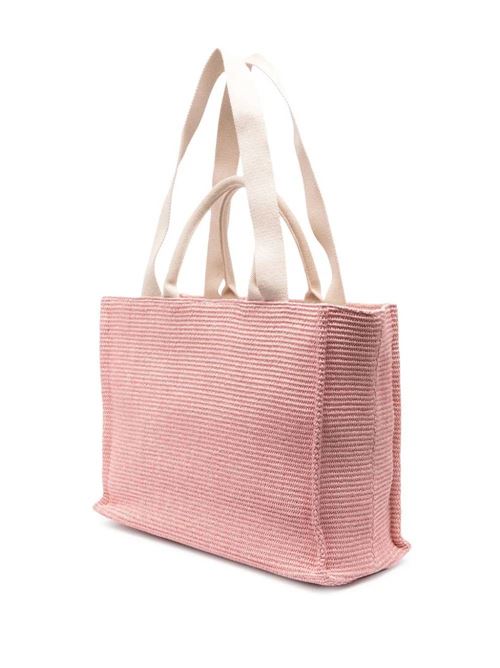 Shopper  in rafia intrecciata rosa Marni | SHMP0078U0P386000C09