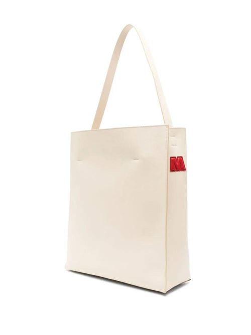 shopping beige con logo sul davanti Marni | SHMP0106U0P6483ZO721