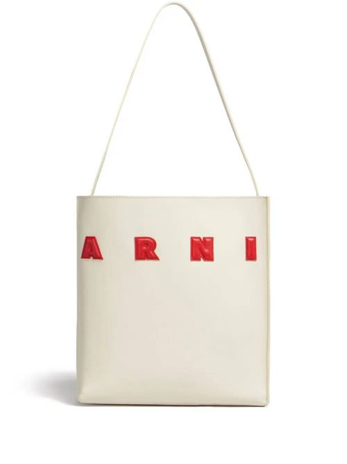 cream white calf leather smooth Marni | SHMP0111U0P6483ZO721