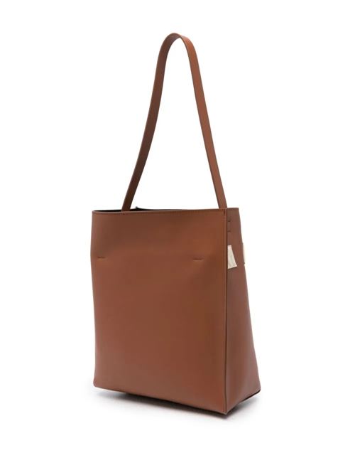 brown/white calf leather smooth grain tonal stitching logo patches Marni | SHMP0111U0P6483ZO722