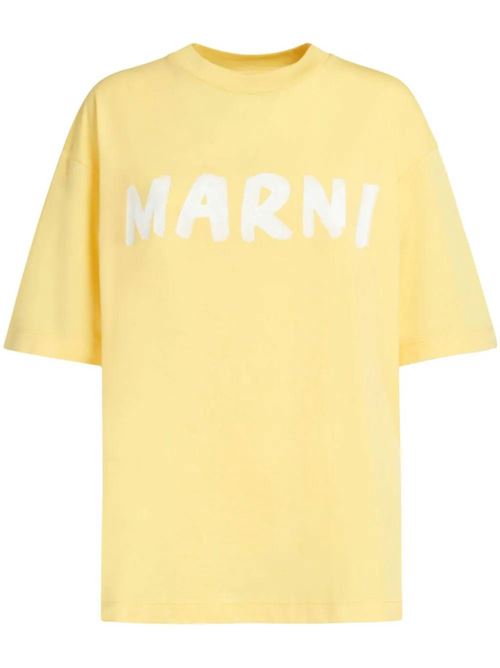 Logo-print cotton T-shirt MARNI | THJET49EPHUSCS11L1Y20