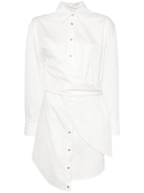 White cotton wrap woman dress Marques'Almeida | RST24DR0374SHTWHITE