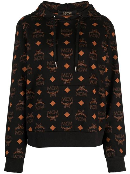 Felpa con cappuccio in cotone MCM | MFADAMM06BK