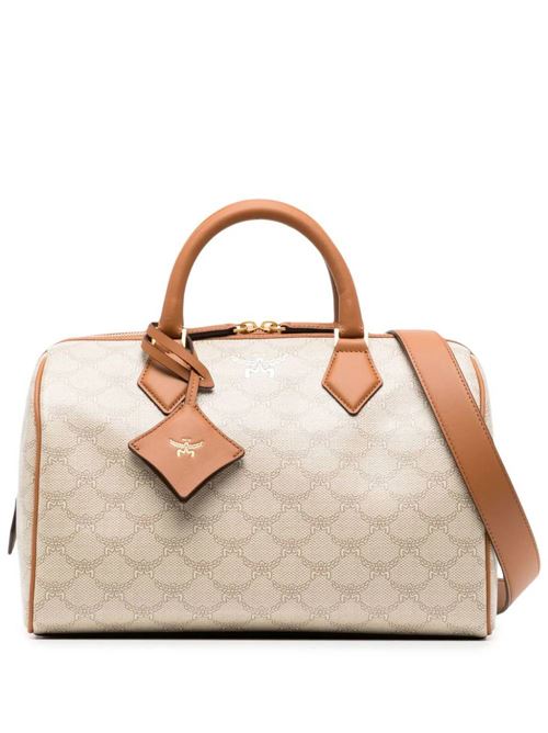 Light beige monogram bag MCM | MWBESEA07I9