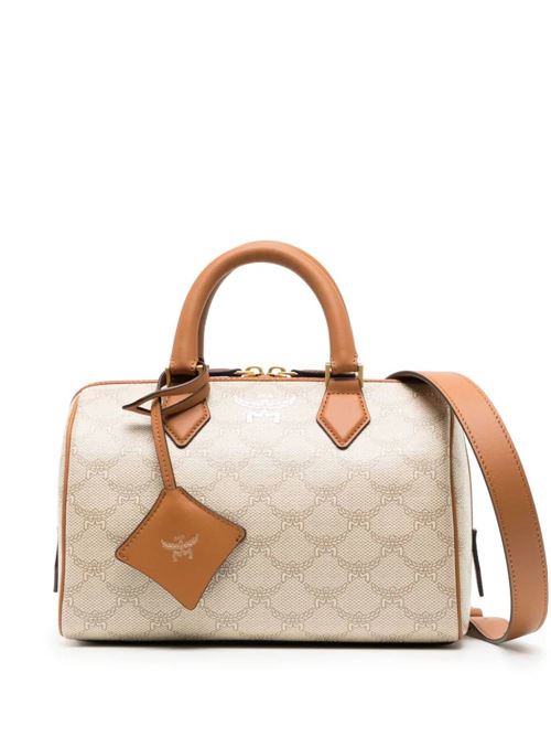 Beige/brown monogram bag MCM | MWBESEA08I9