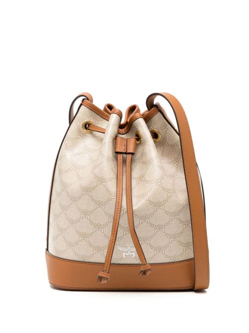 Brown/light beige canvas monogram bag MCM | MWDESAC01I9