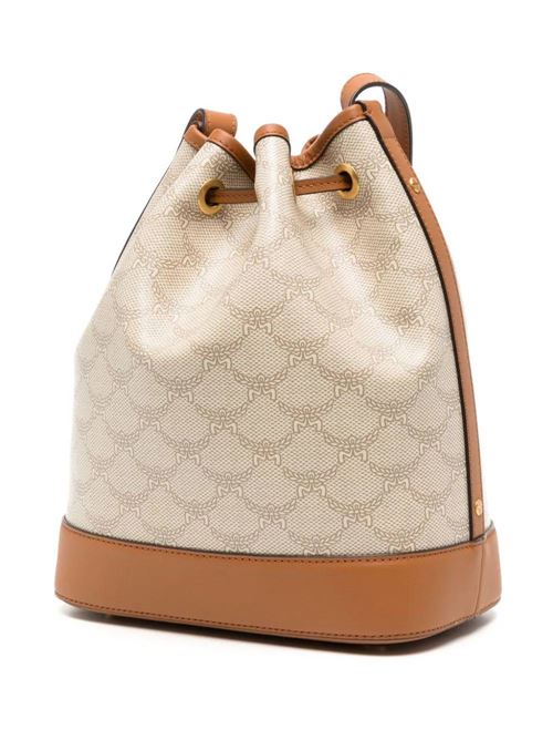 Brown/light beige canvas monogram bag MCM | MWDESAC01I9