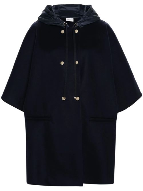 Cappotto blu navy finitura in feltro  Moncler | 3G000-100U319778