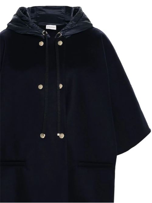 Cappotto blu navy finitura in feltro  Moncler | 3G000-100U319778