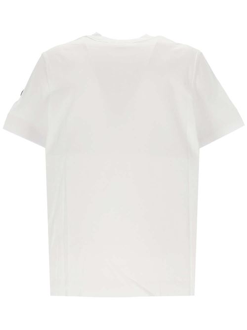 T-shirt in jersey di cotone bianco/nero Moncler | 8C000-60829H8001