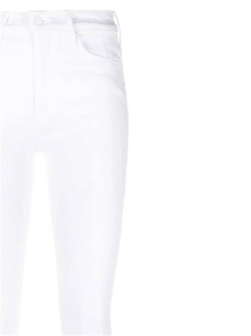 White cotton blend high-rise flared jeans Mother | 1535753FOT