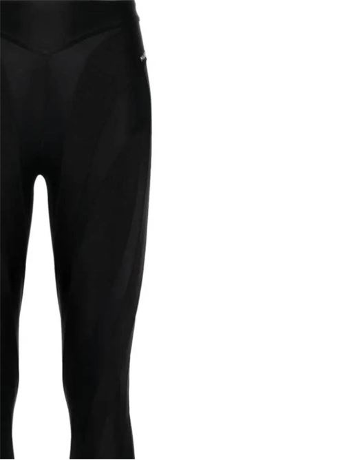 Black stretch-design pants Mugler | 24P1PA0240850B1919