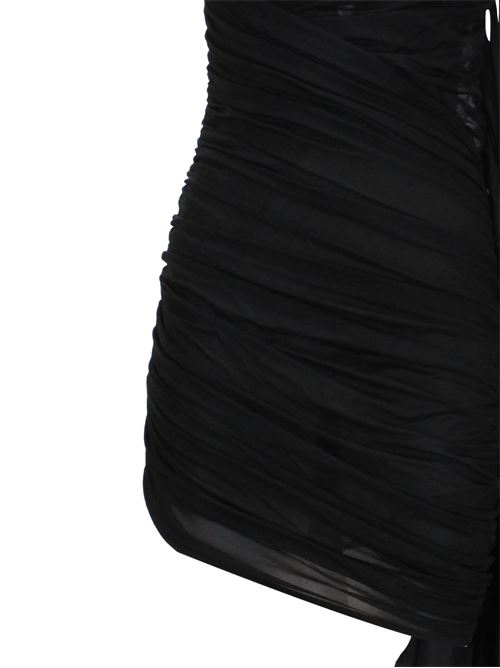 Black stretch-design semi-sheer dress Mugler | 24P1RO15626951999