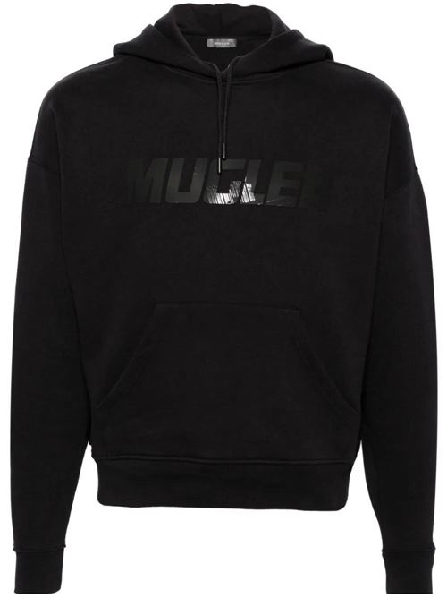 Black cotton blend sweatshirt Mugler | 24P3SW0071D604B1919