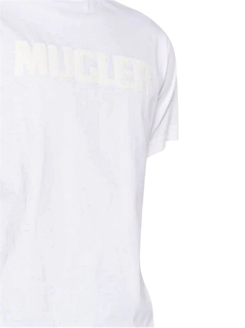 T-shirt in jersey di cotone bianco Mugler | 24P3TS0099D2841016