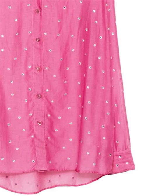 Flamingo pink cotton-silk shirt Oseree | GSF224FLAMINGO