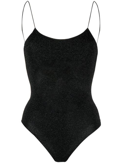 Black open-back lurex woman swimsuit Oseree | LIS601BLACK