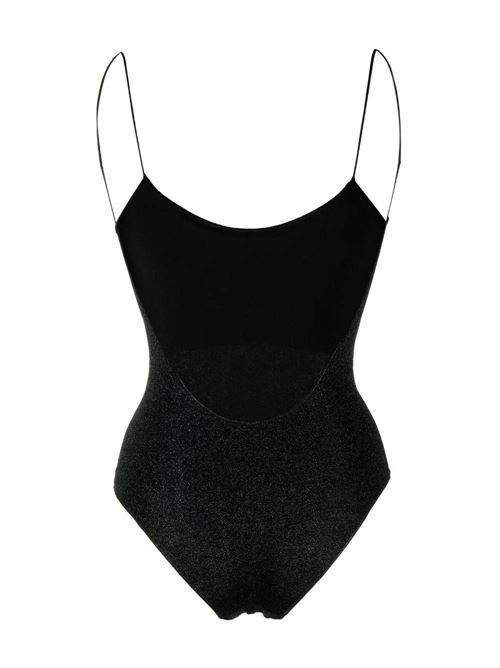 Black open-back lurex woman swimsuit Oseree | LIS601BLACK