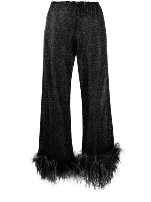 Black ostrich pants Oseree | LPF235BLACK