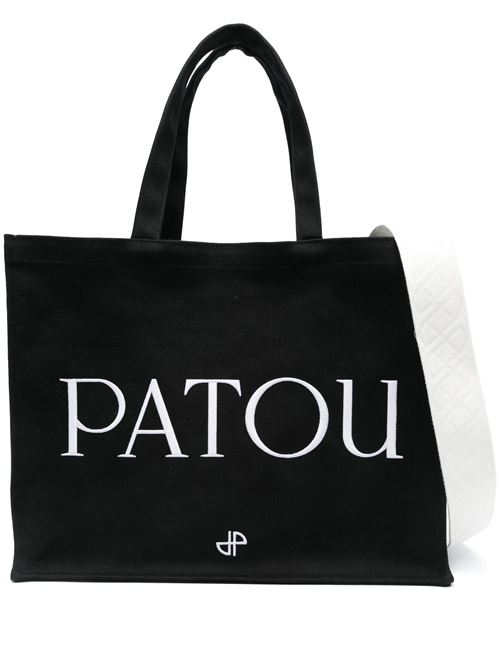 Black/white cotton/can woman bag Patou | AC0450076999B