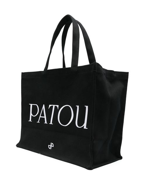 Black/white cotton/can woman bag Patou | AC0450076999B