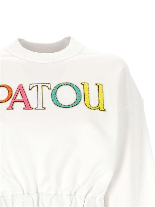 White/multicolour cotton sweatshirt Patou | JE0999985001W